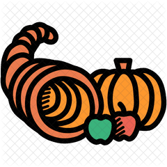 Cornucopia Icon - Cute Cornucopia Icon Png