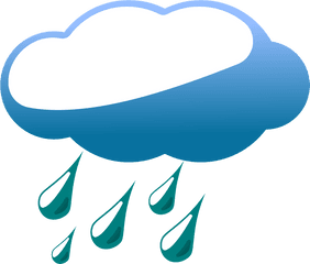 Clouds Weather Rain - Cartoon Rain Cloud Png