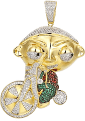 Gold Stewie - Locket - Free PNG