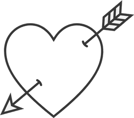 Down Arrow Heart Graphic - Arrow Png