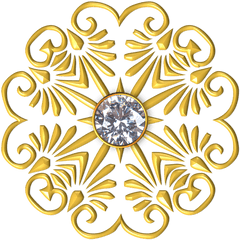 Gold Flower Petal - Decorative Png