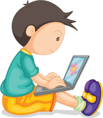 Laptop Clipart Png - Boy And Laptop Boy With Laptop Boy On Laptop Clipart