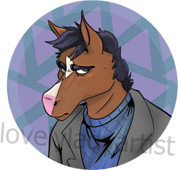 Bojack Horseman Button Lovelyladyartist Online Store - Cartoon Png