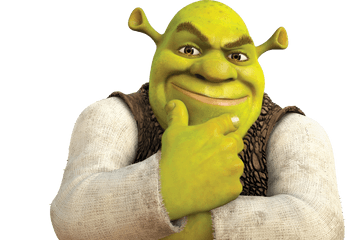 Shrek Thinking Close Up Face - Shrek Png