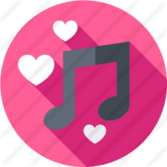 Music Notes - Play Music Icon Pink Png