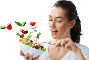 Supplement Nutrient Dietary Eating Food - Girl Eating Healthy Food Png