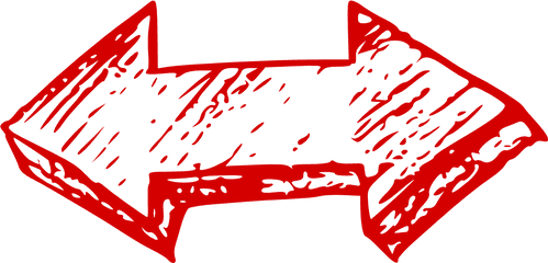 Double Red Arrow Doodle Transparent Png - Double Arrow Png Transparent