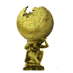 Download Hd Atlas With Wikified Globe - Atlas Holding Globe Animation Png