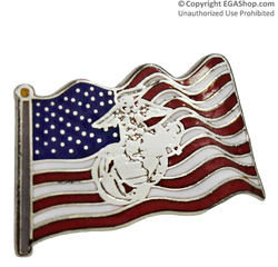 Lapel Pin American Flag With Eagle - Lapel Pin Png