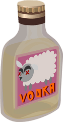 Vodka Bottle Alcohol - Free Vector Graphic On Pixabay Cartoon Vodka Bottle Png