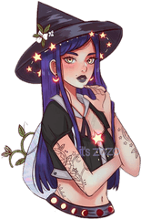 Girlart Girly Girltumblr Sticker By Youtuber - Aesthetic Witch Drawing Png