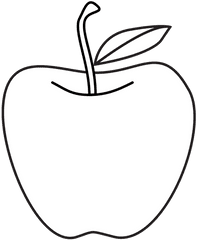 Apple Drawing Png Transparent Files - Apple Line Drawing Png