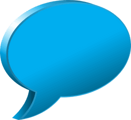 Blue Speech Balloon - Speech Bubble Blue Transparent Png