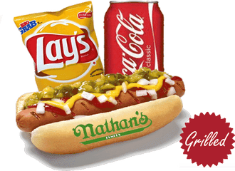 Hotdog Clipart Chip Drink Transparent - Chip And Soda Png