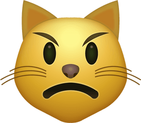 Angry Cat Emoji [Download iPhone Emojis] Icon Download Free - Free PNG