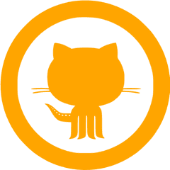 Orange Github 10 Icon - Github Icon Blue Png