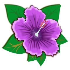 Hawaiian Flowers Png - Hawaiian Clipart Purple Hawaiian Rainforest Plants Clip Art