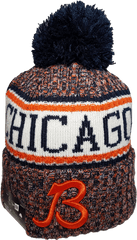 Chicago Bears Nfl 18 Sideline Pom Toque - 2018 Chicago Bears Historic Sideline Knit Cap Png