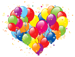 Heart Of Balloons Png Clipart Image - Birthday Balloons With Hearts