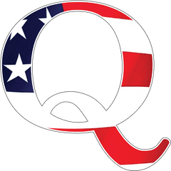 American Flag Qanon Q Sticker Ms Carita - Q American Flag Logo Png