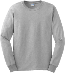 Png Gildan Long Sleeve T Shirt Gray