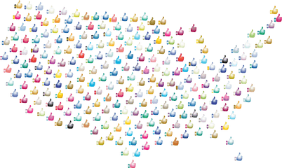 Line United States Map Png Clipart - Illustration