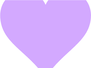 Purple Heart Clipart - Girly Png