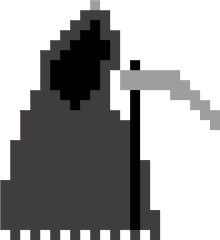 Pixilart - Grim Reaper By Anonymous Cute Pixel Art Grid Easy Png