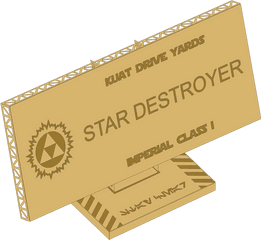 Label Star Destroyer - Greenstrawberrymost Realistic Scifi Label Png