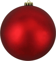 Single Red Christmas Ball Png Pic - Red Christmas Ball Png