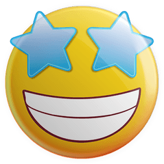 Star Face - Emoji Blue Star Face Png