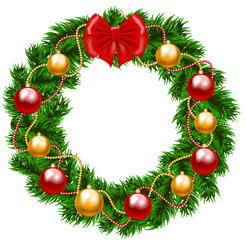 Png Clipart Wreath Christmas Day Clip - Vintage Christmas Wreath Clipart