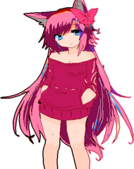 Pixilart - Ink Anime Girl By Emmalovezcatz Cartoon Png