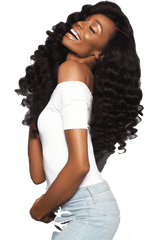 Why Heat Free Hair - Black Hair Model Transparent Png