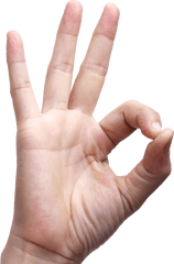 Holding Hands Png Download - Ok Hand Sign Png