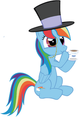 Monocle Top Hat Png Transparent Image Arts - Rainbow Dash Fancy