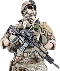 Us Ranger Assault Rifle Png Image With - Soldier Png