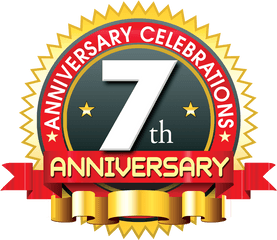 7th Anniversary Vector Ping Logo Free - 7th Anniversary Logo Png