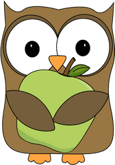 Download Hd Teacher Apple Clipart - Apple Clipart Owl With Apple Clipart Png