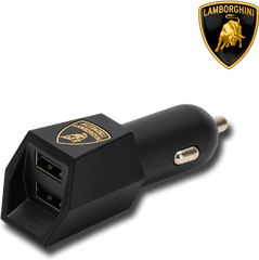 Dual Usb Lamborghini Car Charger - Portable Png