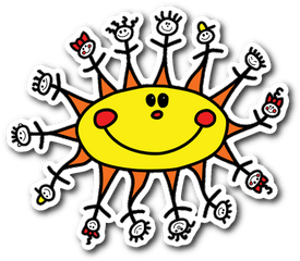 Bright Child Sun Logo Sticker - Clip Art Png