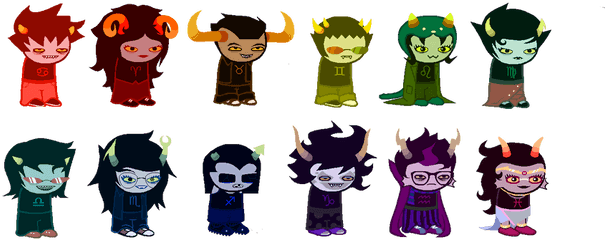 All Trolls Homestuck Png Image With No - Zodiac Homestuck Trolls