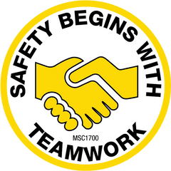 Download Safety Begins With Teamwork Hard Hat Emblem - Team Safety Begins With Teamwork Png