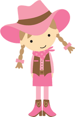 Cowgirl Clipart - Cute Cow Girl Cartoon Png