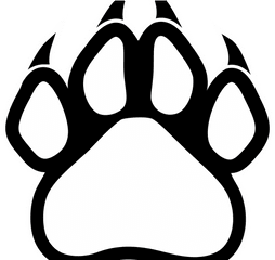 Download Hd Dog Paw Print Outline - Transparent Background Panther Paw Clipart Png