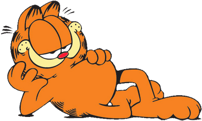 Garfield Lying Down Transparent Png - Garfield Laying Down