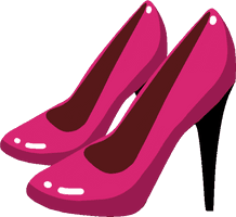 Pink High Heels Shoe PNG File HD