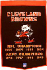 Cleveland Browns Super Bowl Championship Dynasty Banner - With Hanging Rod Cleveland Brown Super Bowl Png