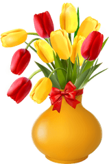 Flower Vases Floral Flowers Spring - Flower Flowers In Vase Clipart Png