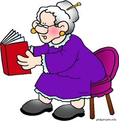 Congratulations Clipart Grandma - Grandma Reading A Book Clipart Png